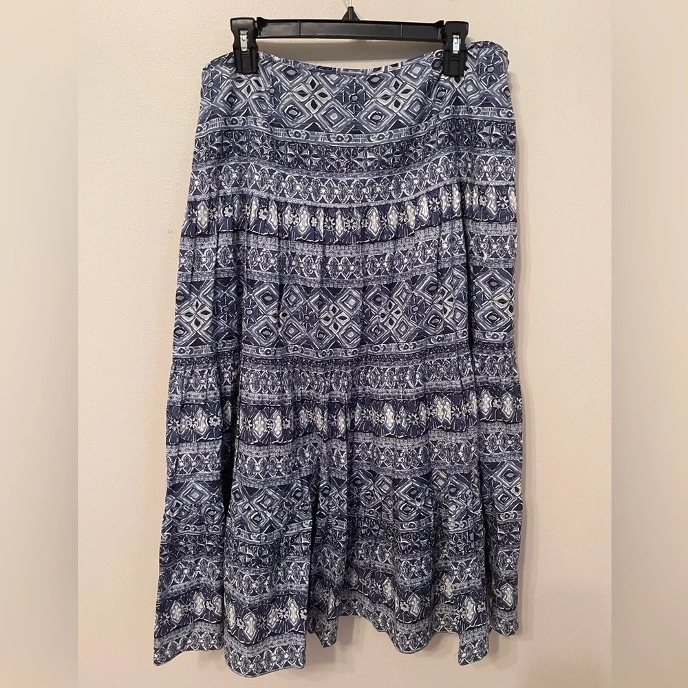 Chaps Maxi Tiered Boho Skirt - Picture 2 of 6